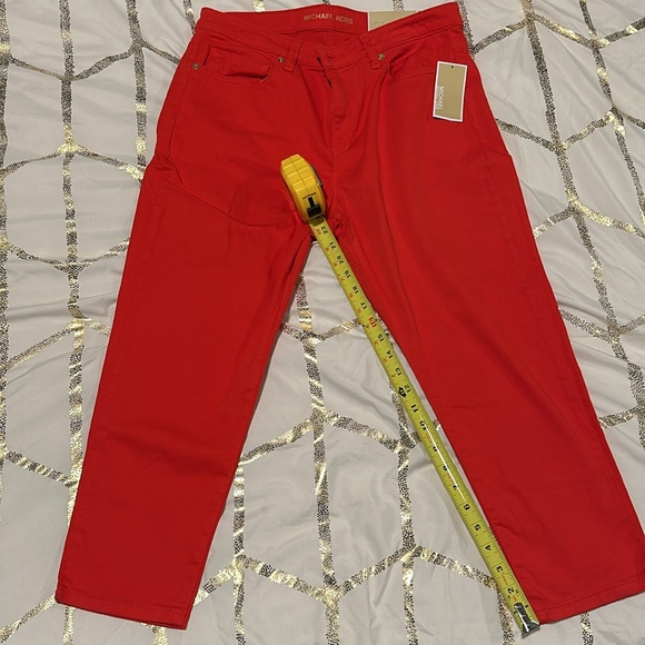Michael Kors Capri Pants Bright Ruby Red NWT - Picture 9 of 10